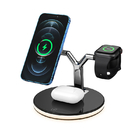 PC ABS 3 In 1 15W Magnetic Desktop Wireless Charger For Cell Phone