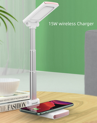 2 In 1 15W Adjustment Home Lamp Lighting Multifunction LED Desk Table Lamp Qi Fast Charging Wireless Charger