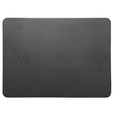 Personalized Qi 10W Mouse Pad Wireless Charger PU Leather Mat